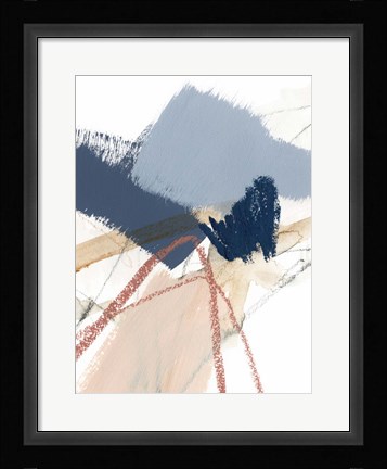 Framed Blue Shuffle I Print