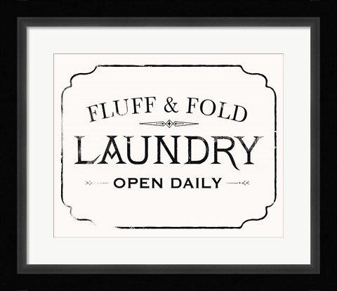 Framed Fluff &amp; Fold I Print