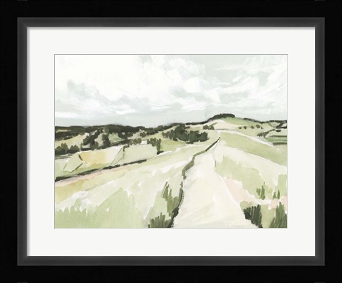 Framed Rolling Pastures Sketch II Print