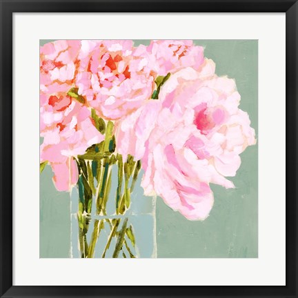 Framed Popping Peonies I Print