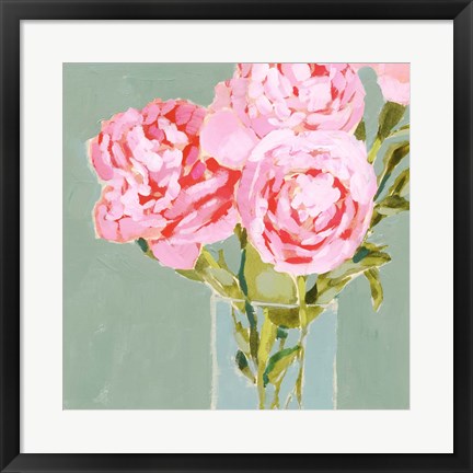 Framed Popping Peonies II Print