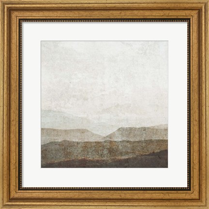 Framed Burnished Mountains II Print