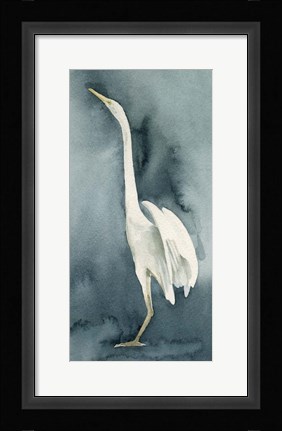 Framed Simple Egret IV Print
