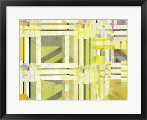 Framed Yellow Curves III Print