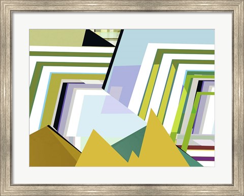 Framed Yellow Mountains II Print