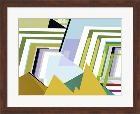 Framed Yellow Mountains II Print