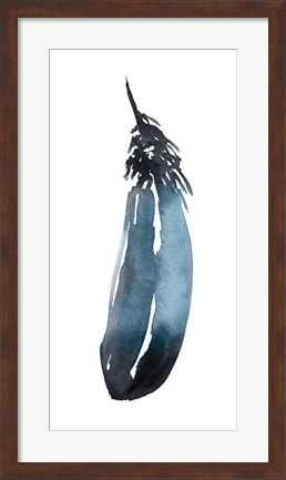 Framed Saturated Feather I Print