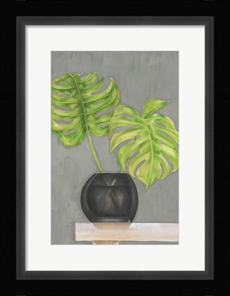 Framed Frond in Vase I Print