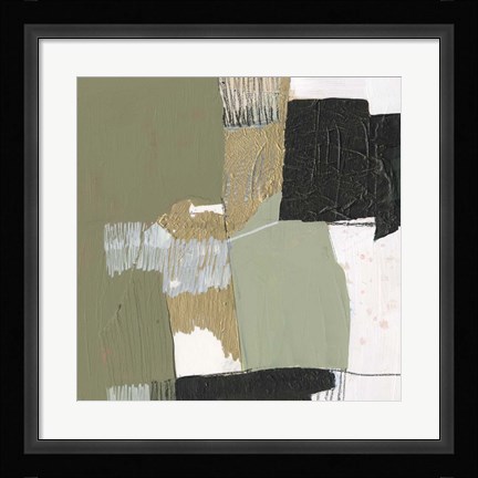 Framed Olive Black &amp; Gold II Print