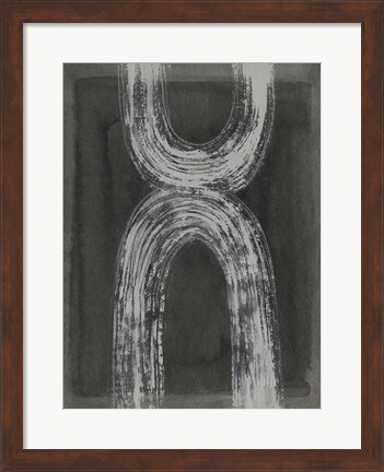 Framed Grey Linear Path IV Print