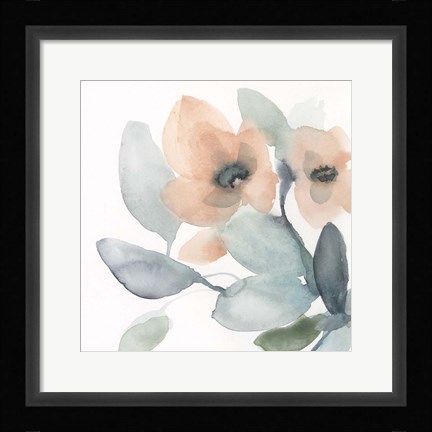 Framed Water and Petals I Print
