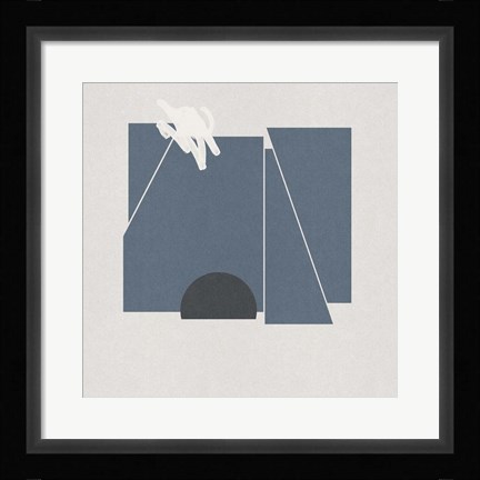 Framed Blue Felt II Print