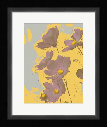 Framed Pop Art Floral I Print