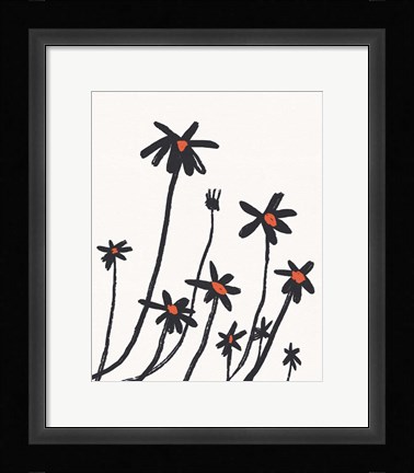 Framed Young Coneflowers I Print