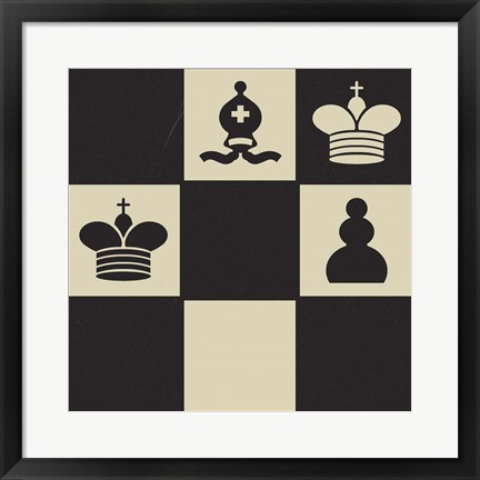 Framed Chess Puzzle II Print