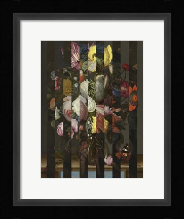 Framed Masked Flemish Bouquet II Print