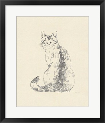 Framed House Cat V Print