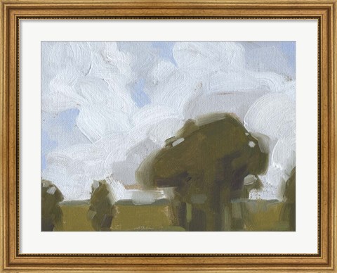 Framed Brushy Summer Sky I Print