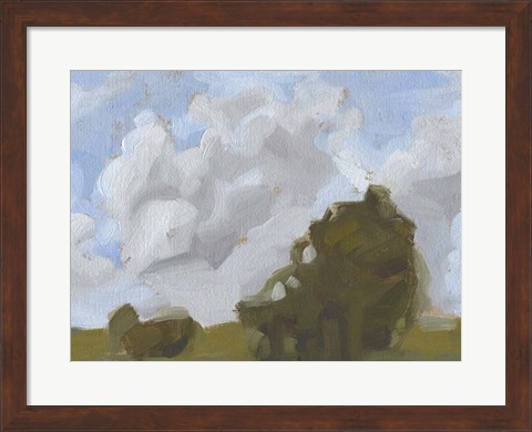 Framed Brushy Summer Sky II Print
