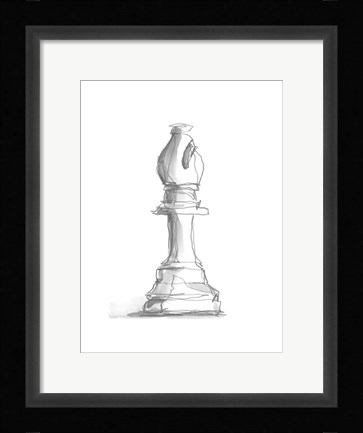 Framed Chess Piece Study IV Print