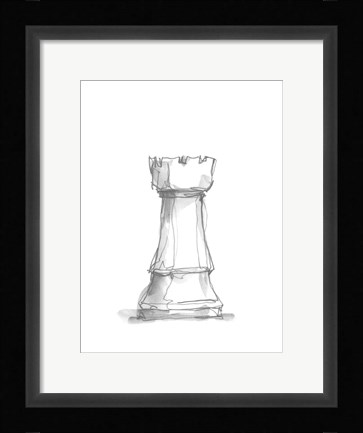 Framed Chess Piece Study V Print
