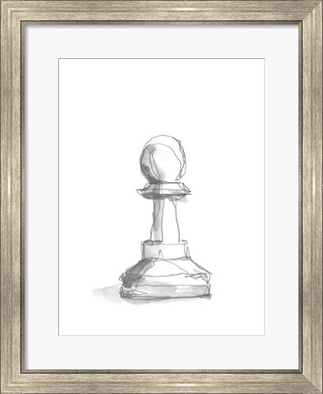 Framed Chess Piece Study VI Print
