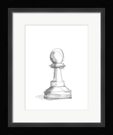 Framed Chess Piece Study VI Print