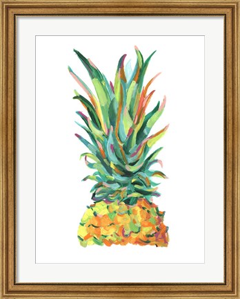 Framed Bright Pop Pineapple I Print