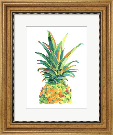 Framed Bright Pop Pineapple II Print
