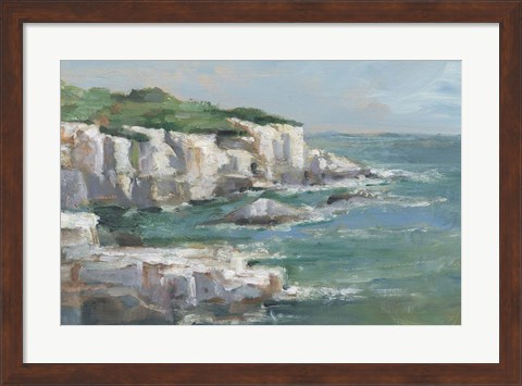 Framed White Sea Cliffs I Print