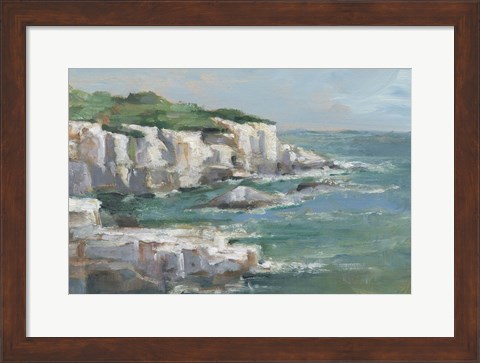 Framed White Sea Cliffs I Print
