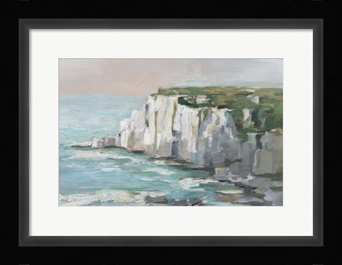 Framed White Sea Cliffs II Print