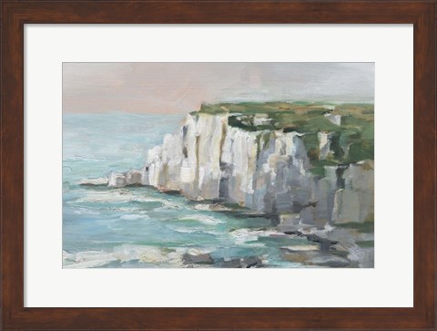 Framed White Sea Cliffs II Print