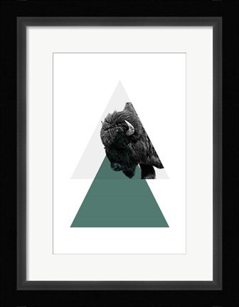 Framed Geo Buffalo Print