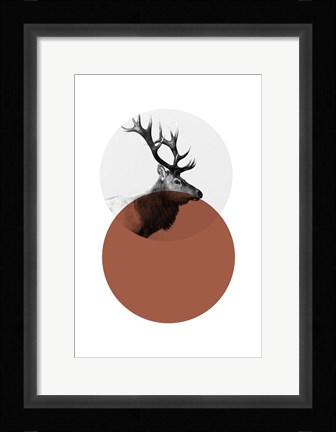 Framed Geo Elk Print