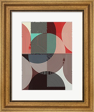 Framed Graphic Colorful Shapes II Print