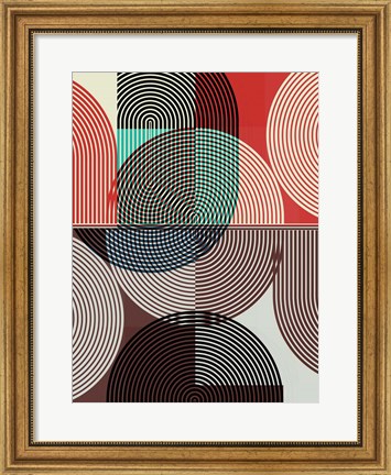 Framed Graphic Colorful Shapes II Print