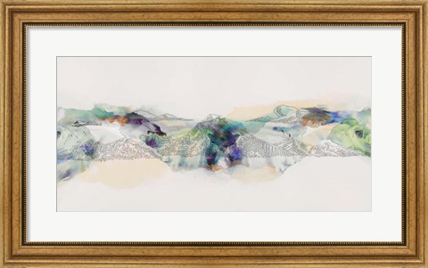Framed Abstract Mountain Range Print