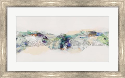 Framed Abstract Mountain Range Print