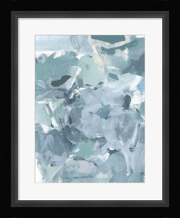 Framed Soft Teal I Print