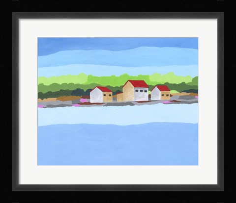 Framed Red Roof Landscape II Print