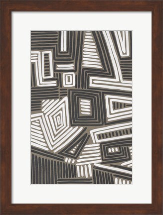 Framed Abstract Maze II Print
