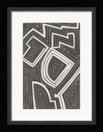 Framed Abstract Maze III Print