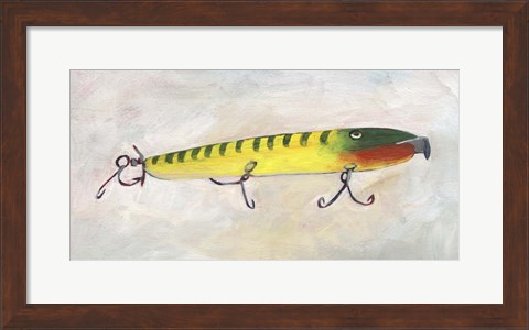 Framed Retro Fishing Lure I Print