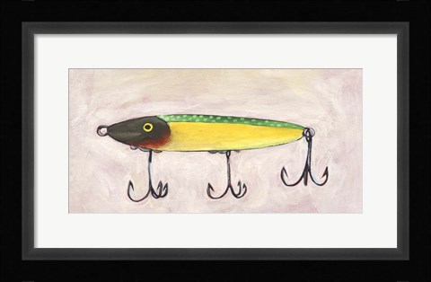 Framed Retro Fishing Lure IV Print