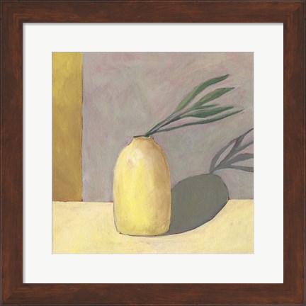 Framed Yellow Vase I Print