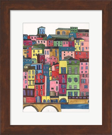 Framed Colorful City II Print
