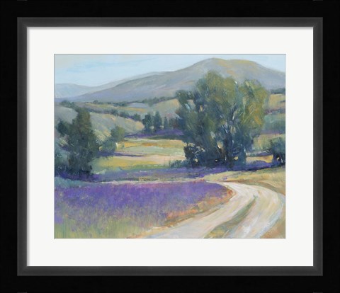 Framed Lavender Meadow I Print