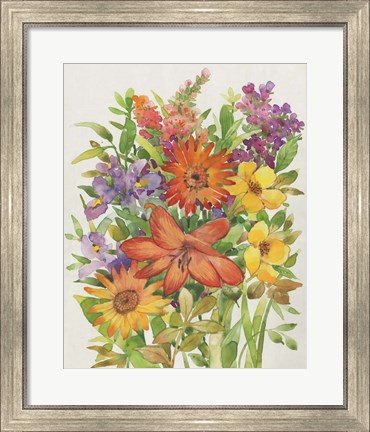 Framed Floral Mix I Print