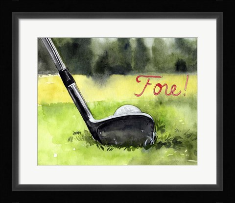 Framed Tee Off Time IV Print